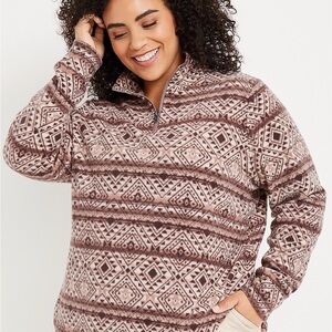 Maurices Brown and Cream Patterned Fleece